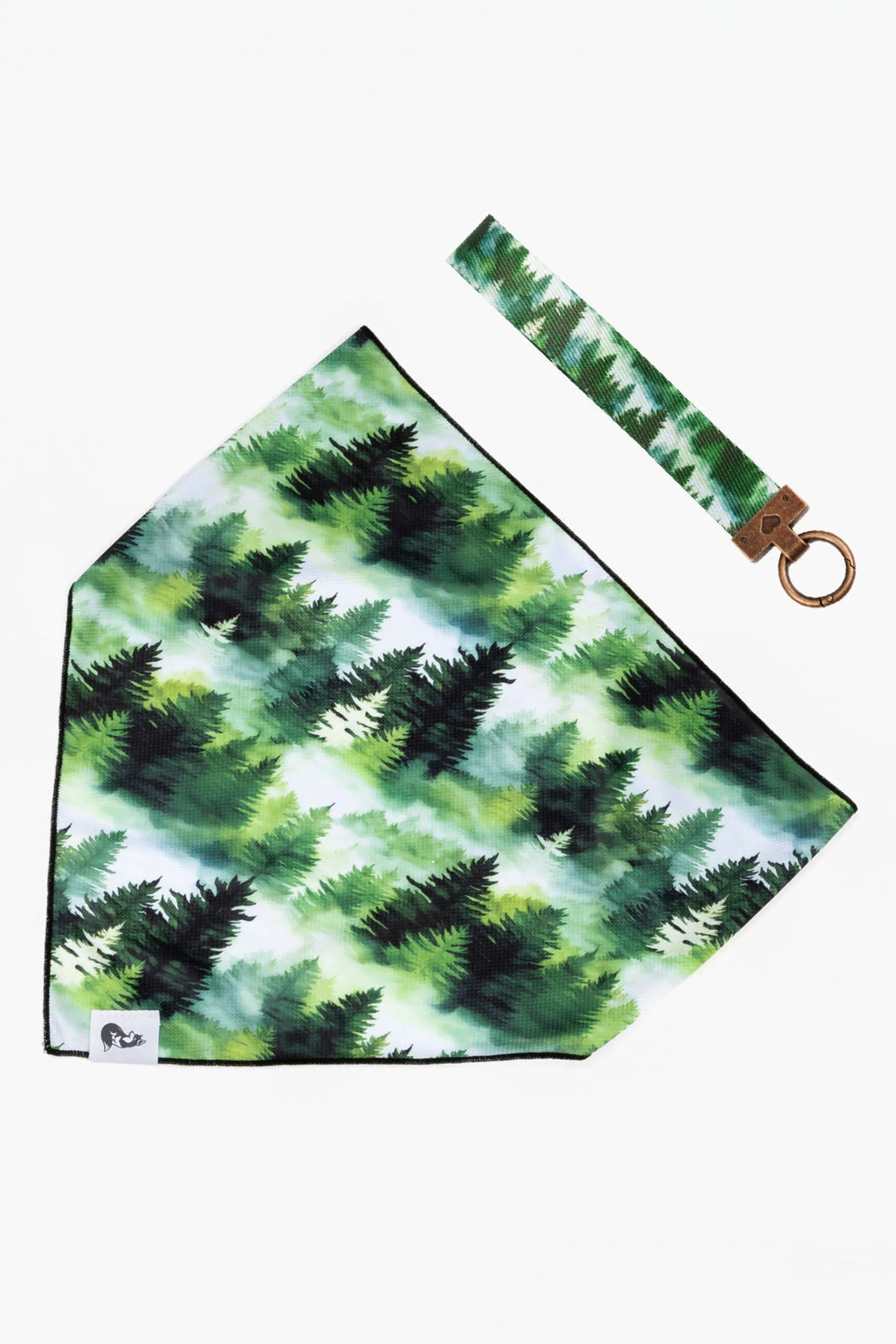 Evergreen Explorer Dog Bandana & Matching Keychain - Your Pet Connection