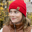 Scarlet Ribbed Beanie with Pom - Your Pet Connection