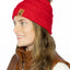 Scarlet Ribbed Beanie with Pom - Your Pet Connection