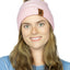Dianthus Pink Ribbed Beanie with Pom - Your Pet Connection