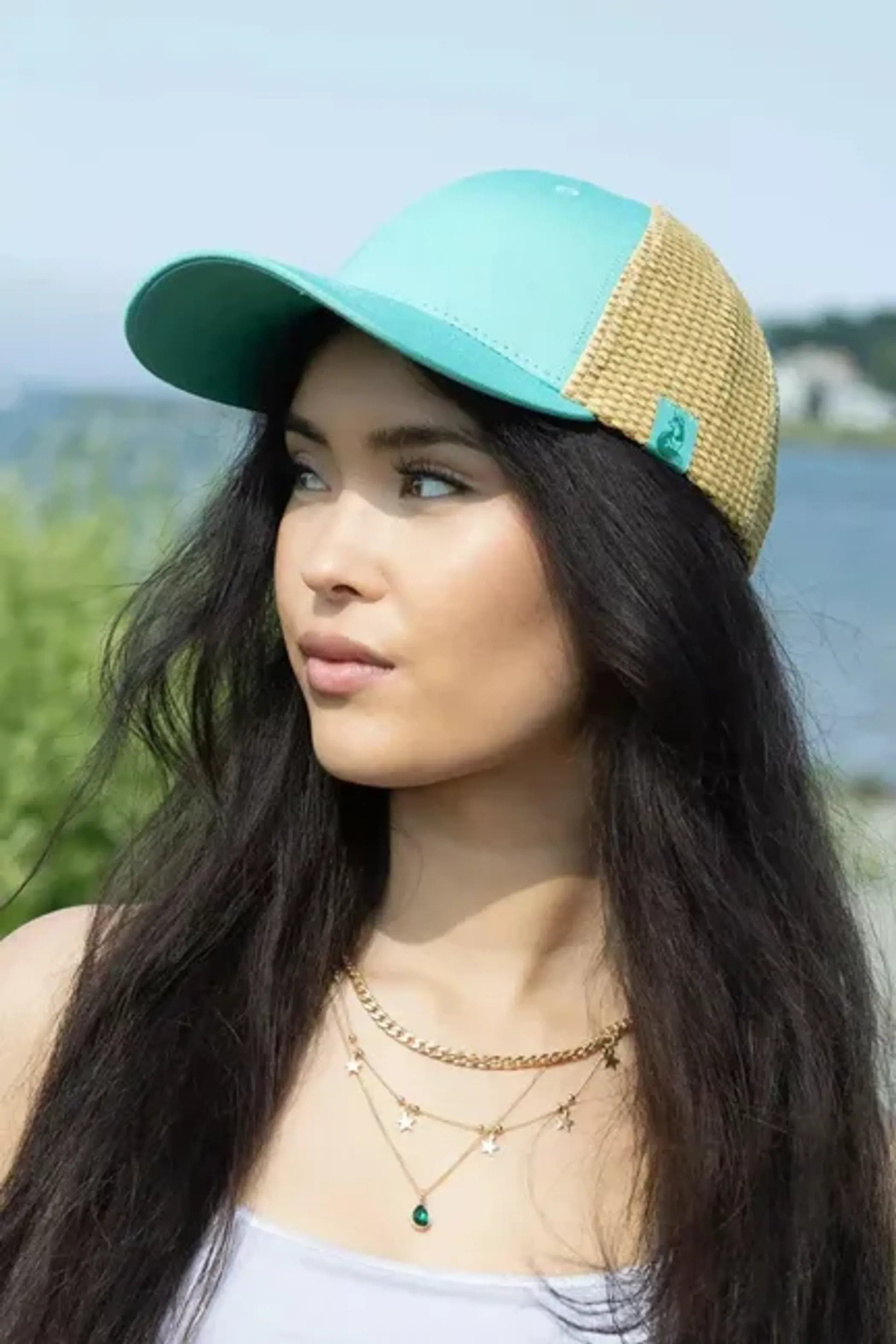 Island Vibes Baseball Cap with Raffia - Your Pet Connection