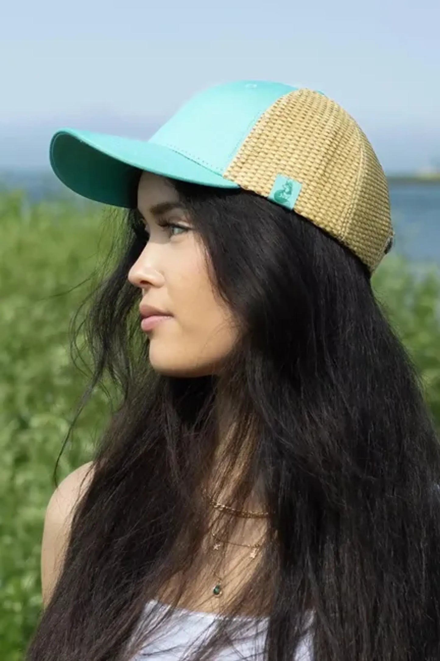 Island Vibes Baseball Cap with Raffia - Your Pet Connection