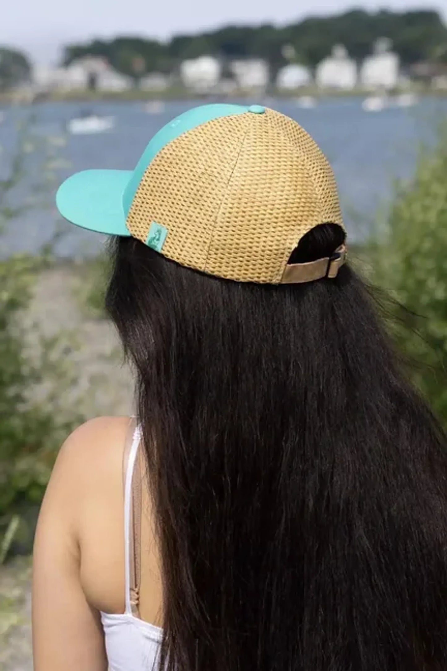 Island Vibes Baseball Cap with Raffia - Your Pet Connection