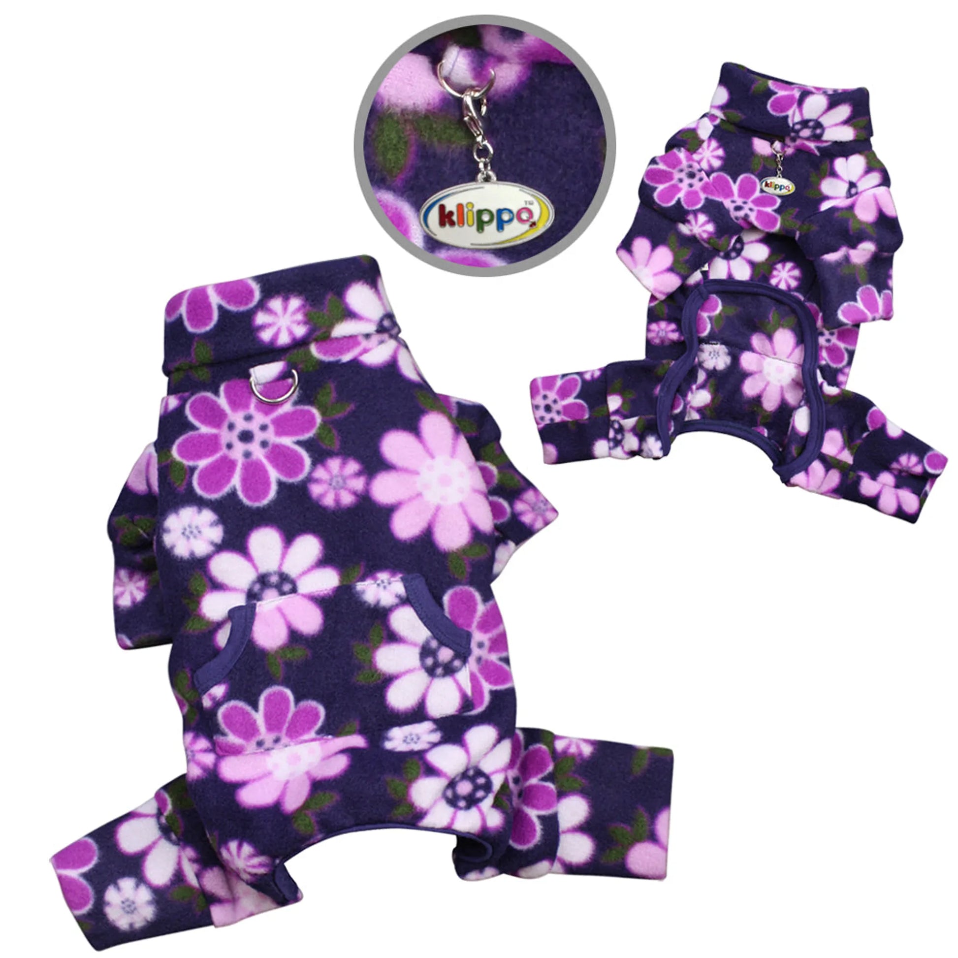 Midnight Garden Fleece Turtleneck Pajamas - Your Pet Connection