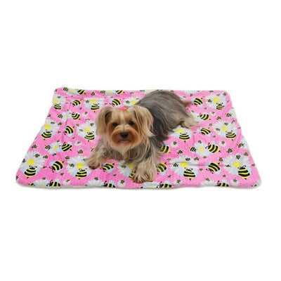 Ultra Soft Minky/Plush Bumblebee and Flowers Blanket - Your Pet Connection