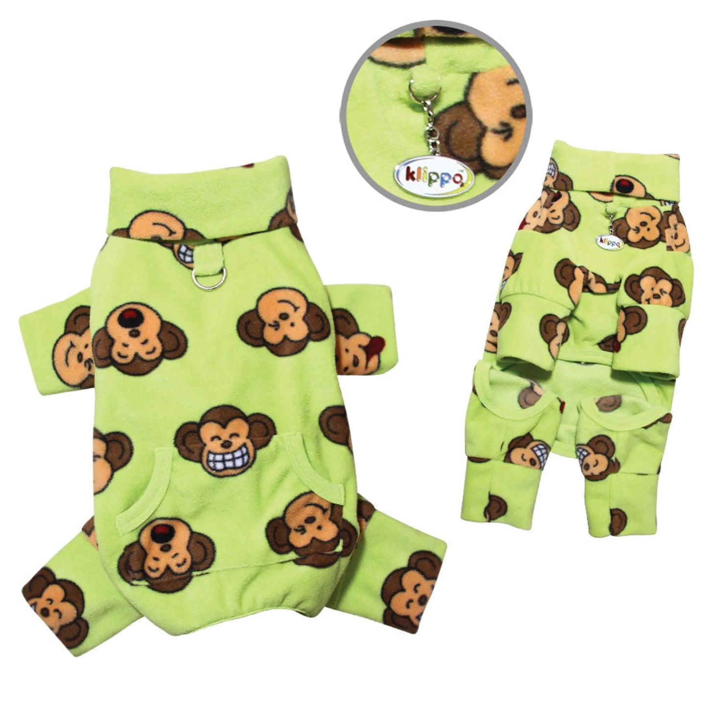 Silly Monkey Fleece Turtleneck Pajamas - Your Pet Connection