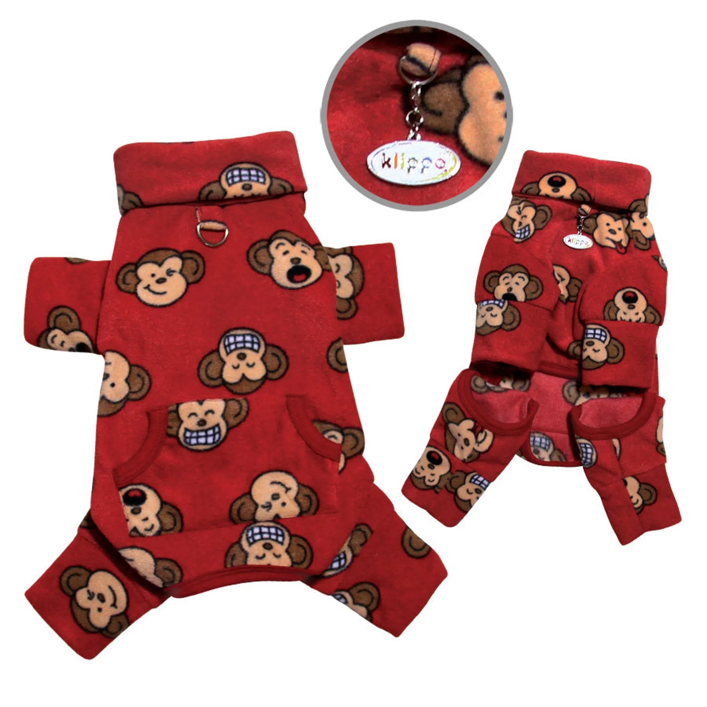 Silly Monkey Fleece Turtleneck Pajamas - Your Pet Connection