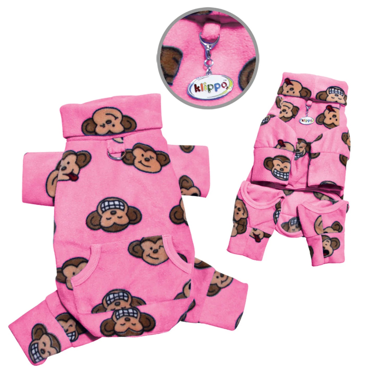 Silly Monkey Fleece Turtleneck Pajamas - Your Pet Connection