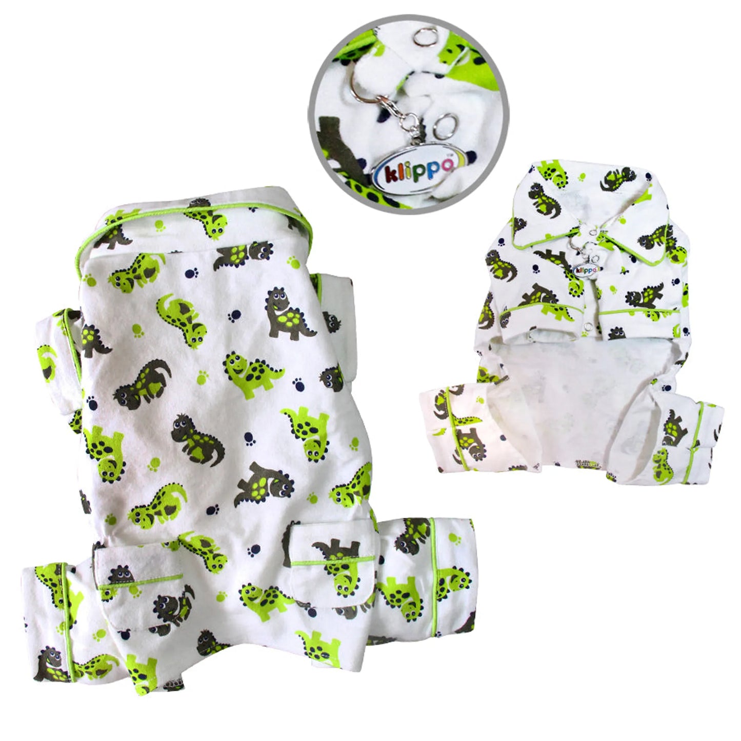 Playful Dinosaur Flannel Pajamas - Your Pet Connection