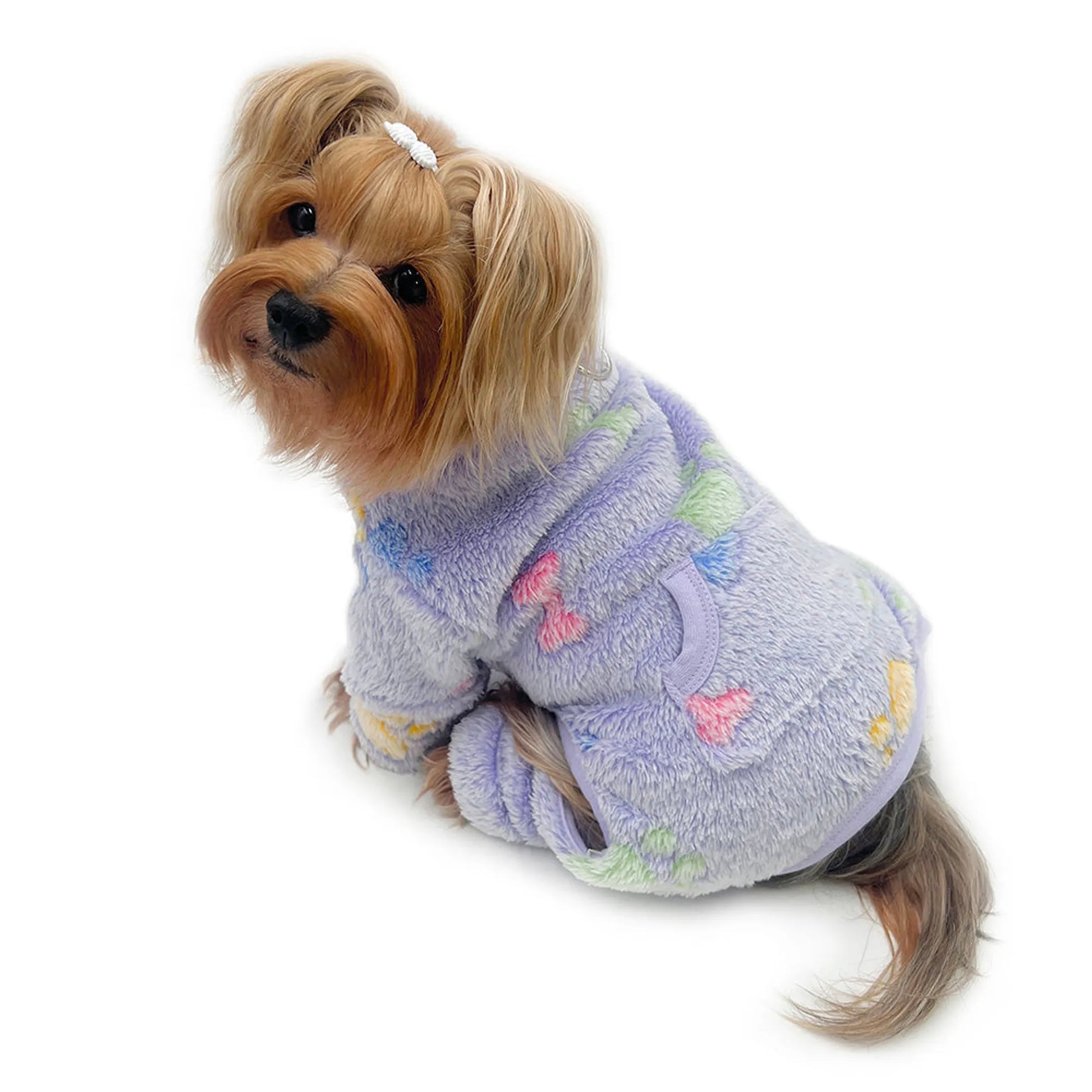 Ultra Plush Colorful Bones/Paws Turtleneck Pajamas - Your Pet Connection