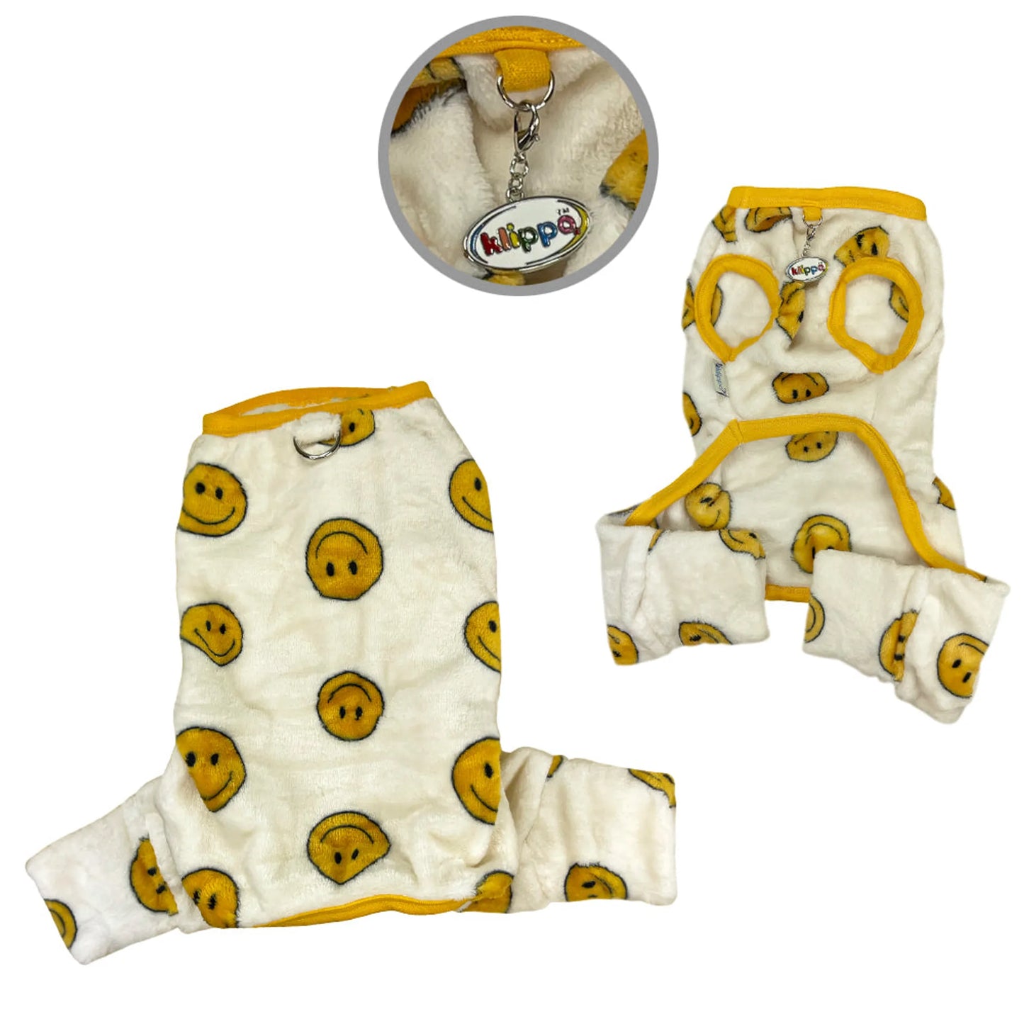 Ultra Plush Happy Face Front Sleeveless Pajamas - Your Pet Connection