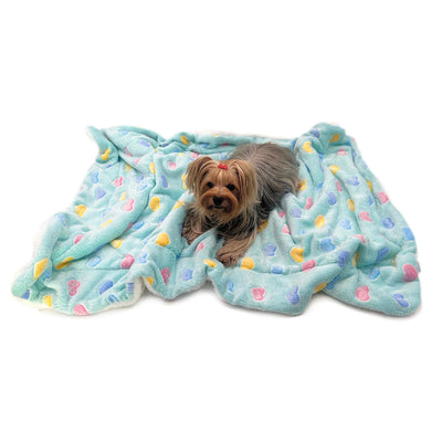 Ultra Plush Colorful Hearts Blanket - Your Pet Connection