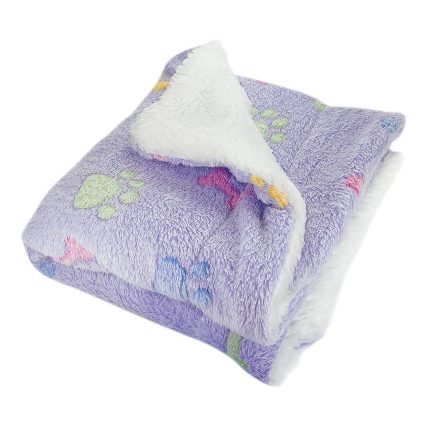 Ultra Plush Colorful Bones/Paws Blanket - Your Pet Connection