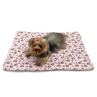 Klippo Pet Inc Cozy Monkey Floral Blanket 30"x20"