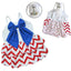 Patriotic Red/White/Blue Large Bow Sundress - Your Pet Connection