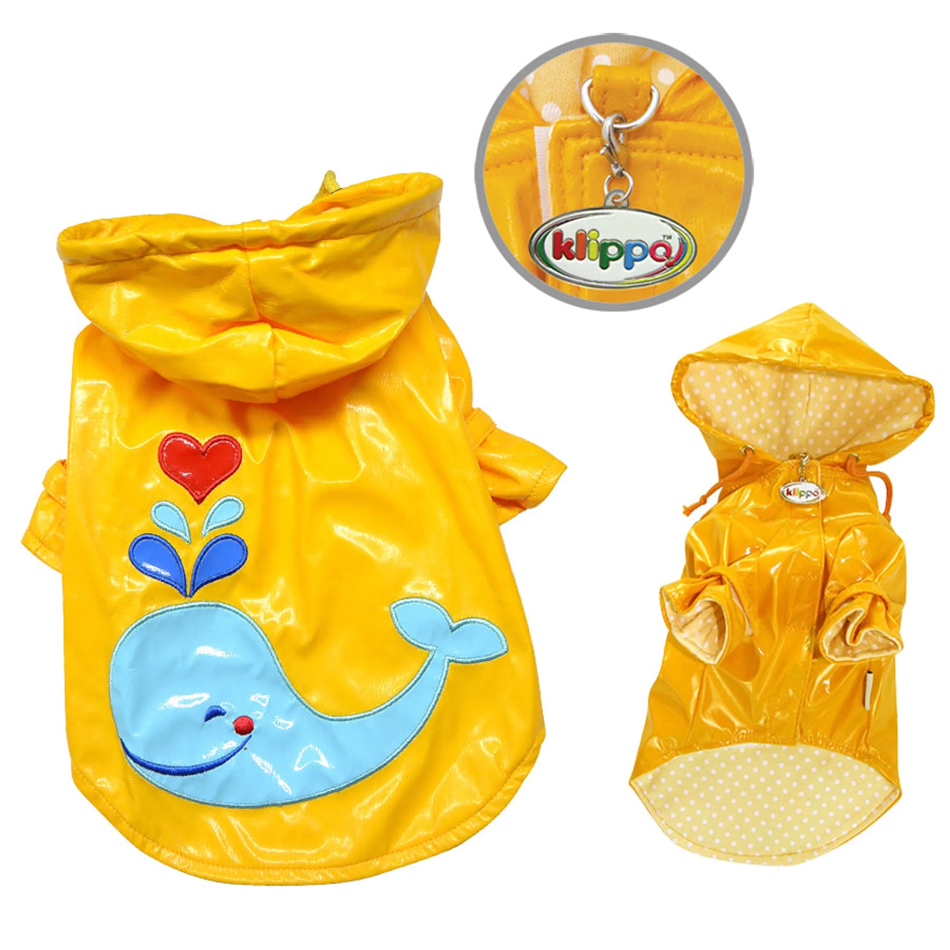 Splashing Whale Raincoat with Cotton Lining - Your Pet Connection