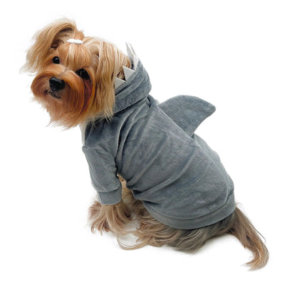 Ultra Plush Shark Hoodie with Fin & Teeth - Your Pet Connection