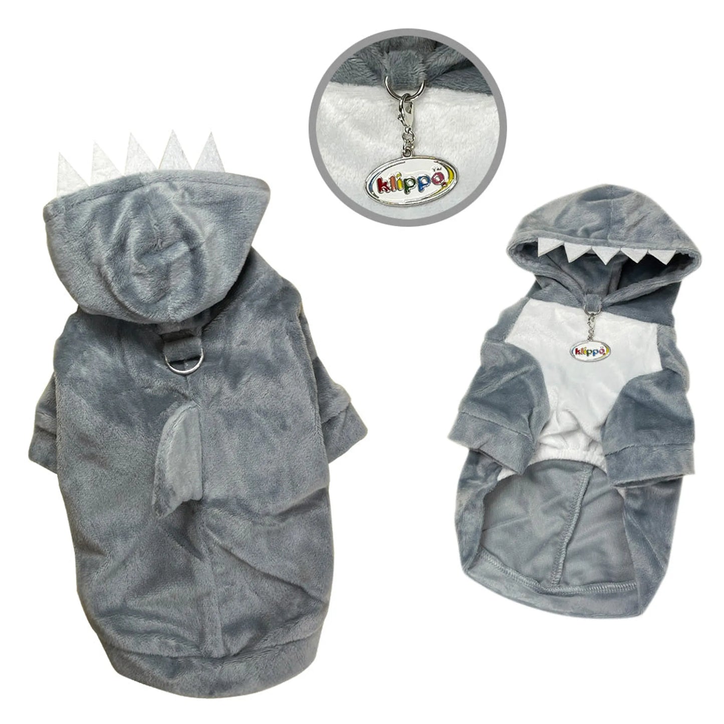 Ultra Plush Shark Hoodie with Fin & Teeth - Your Pet Connection