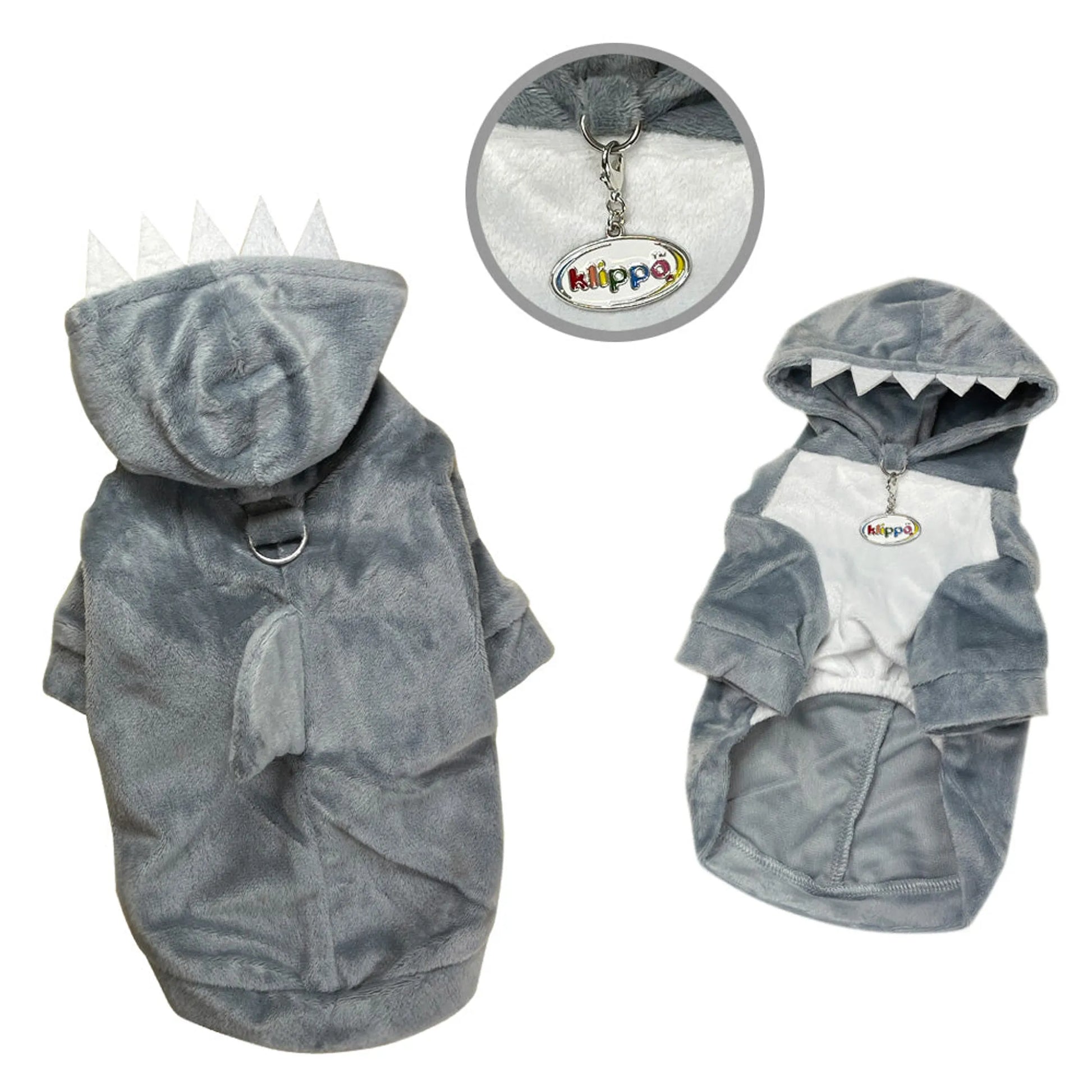 Ultra Plush Shark Hoodie with Fin & Teeth - Your Pet Connection