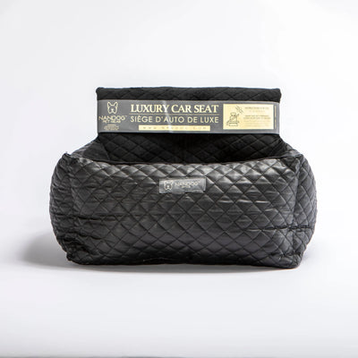 NANDOG Car Seat Quilted Vegan Leather BLACK - Your Pet Connection