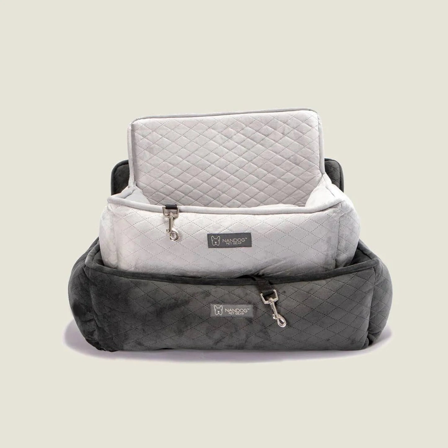 Nandog Dog Car Seat (LIGHT GREY) - LARGE - Your Pet Connection