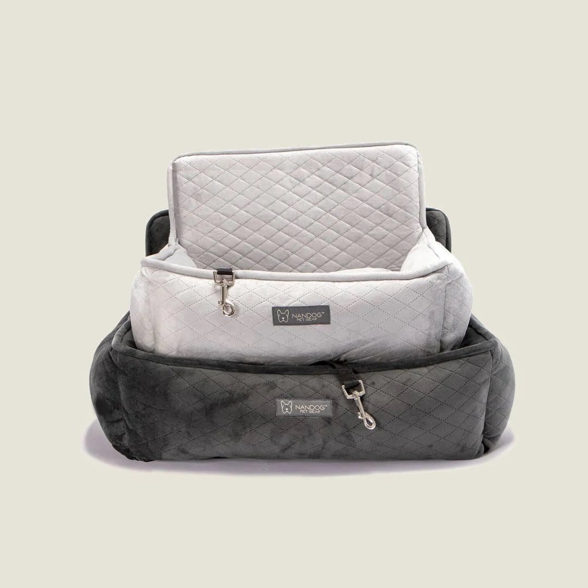 Nandog Dog Car Seat (LIGHT GREY) - LARGE - Your Pet Connection