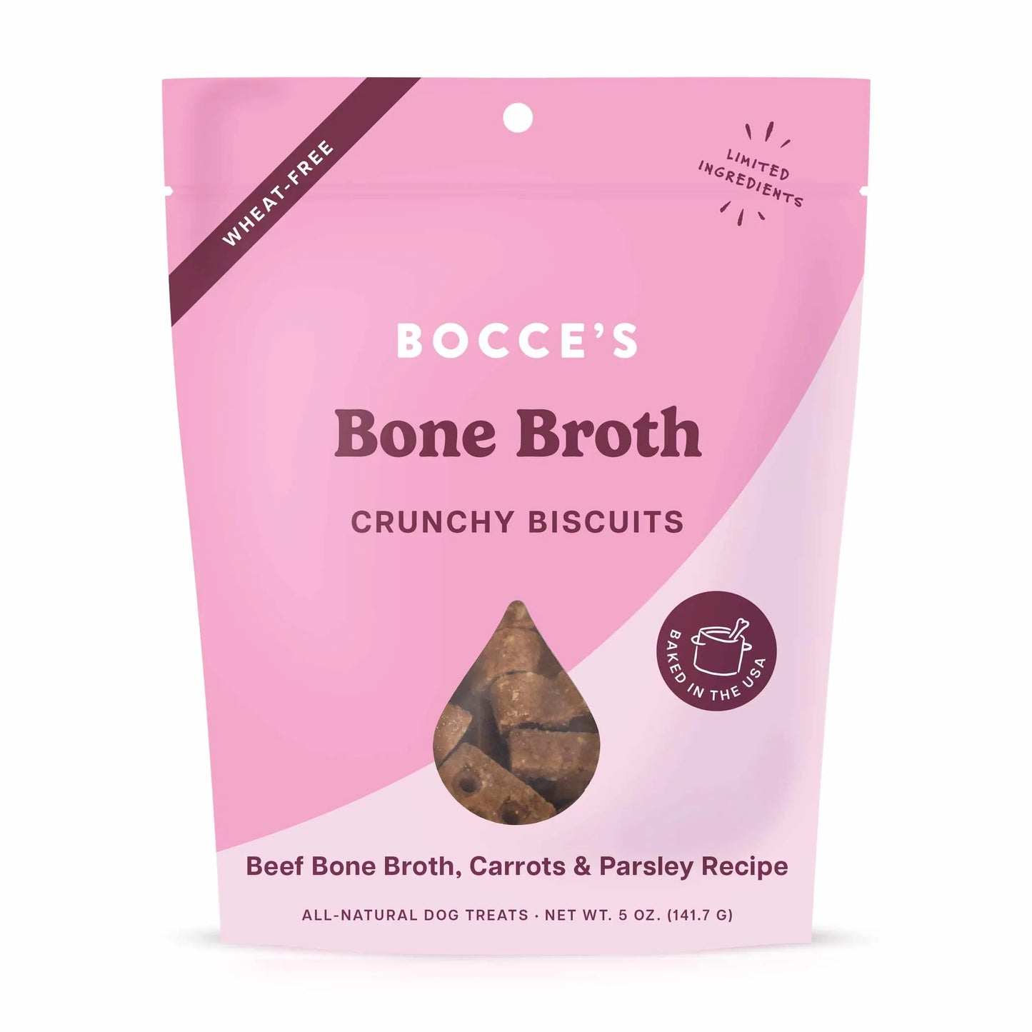 Bocce's Bakery Bone Broth Crunchy Biscuits 5 oz