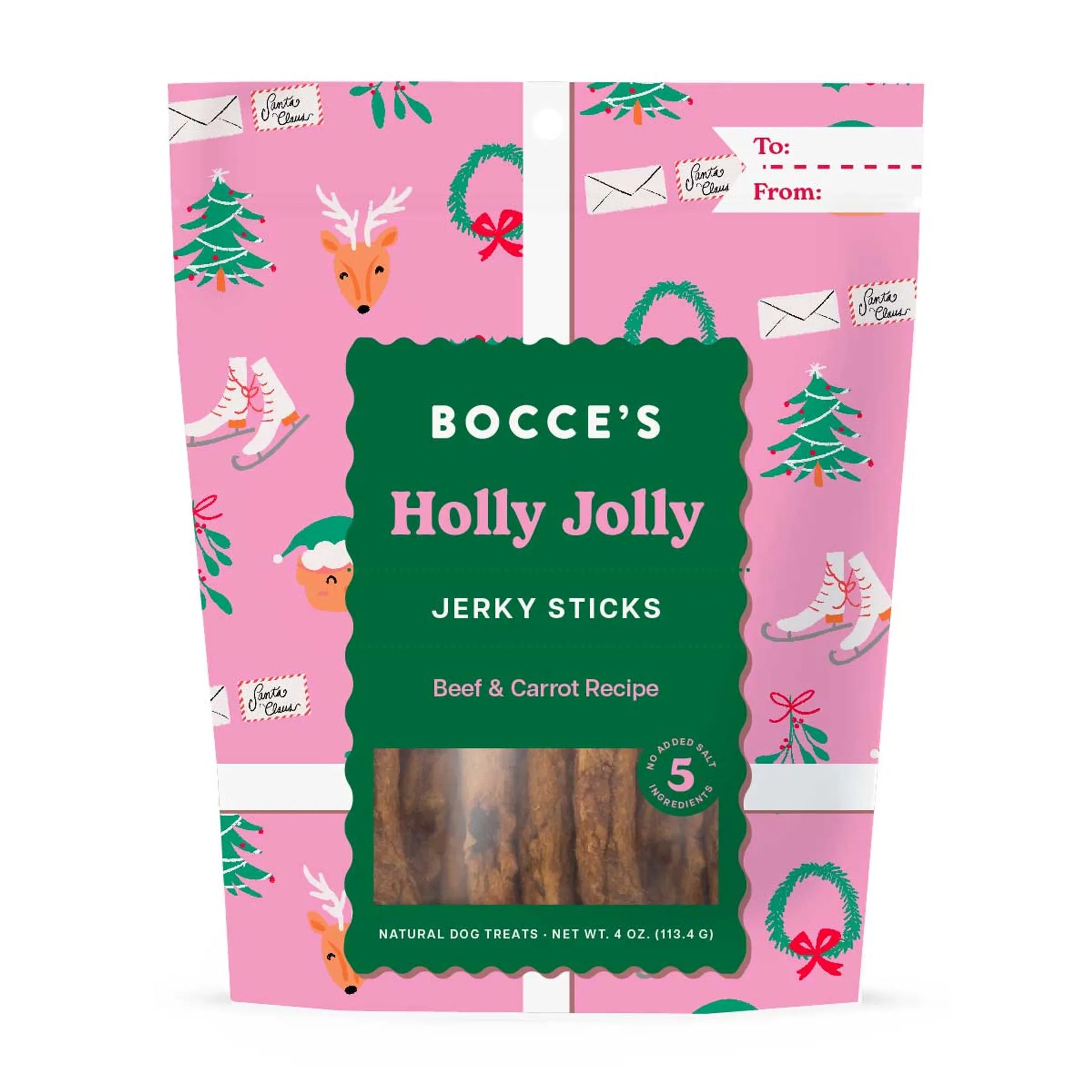 Bocce's Bakery Holly Jolly Jerky Sticks Dog Treats - Your Pet Connection