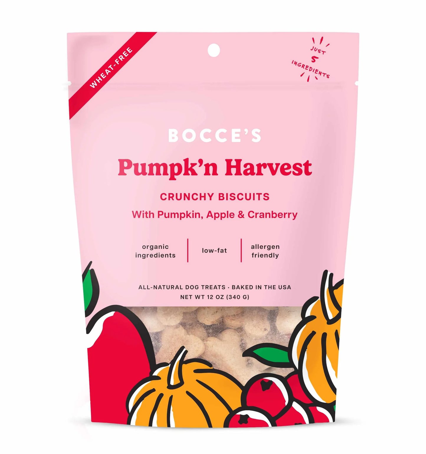 Bocce's Bakery Pumpk'n Harvest Small Batch Biscuit Dog Treats 12oz - Your Pet Connection