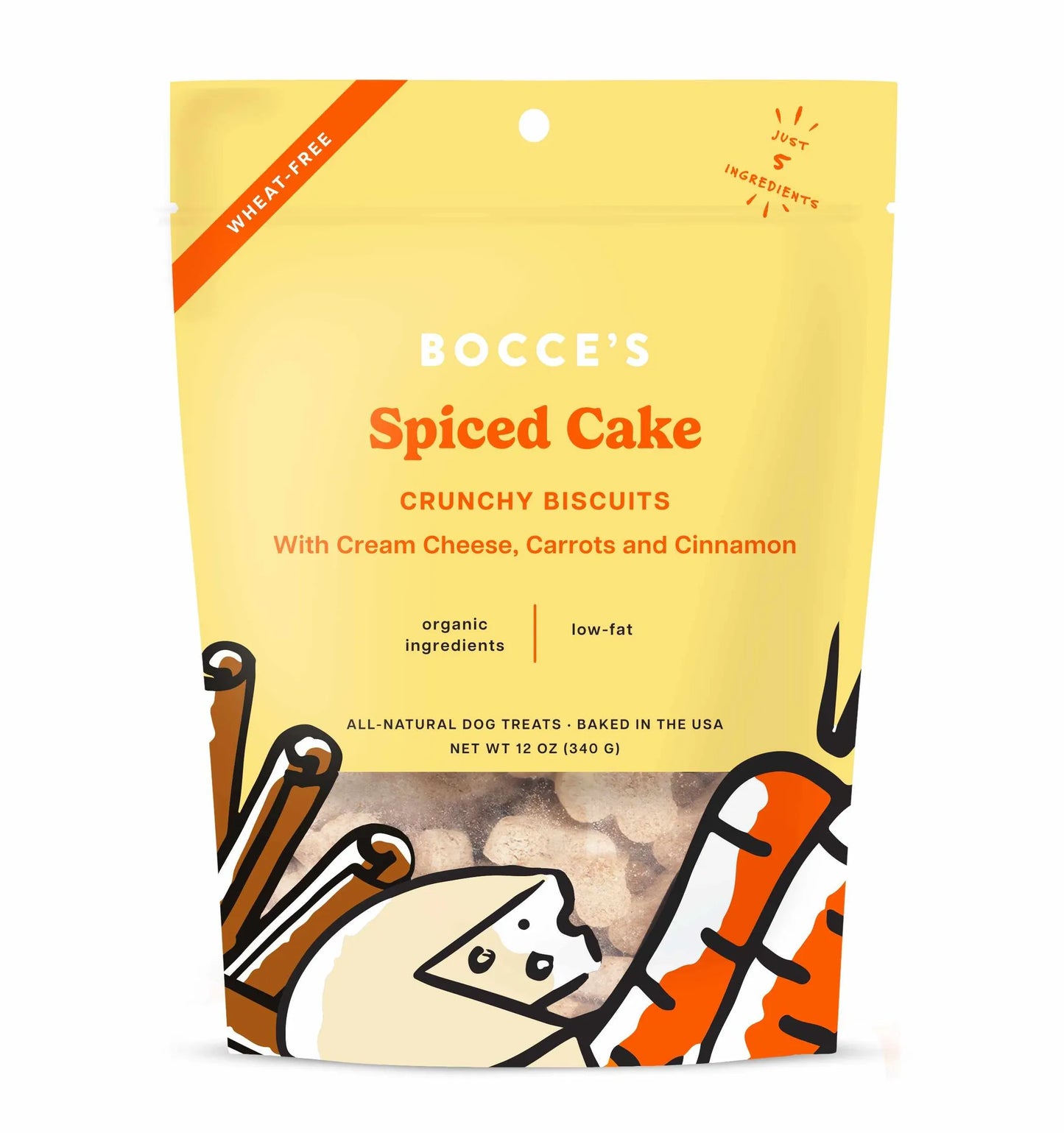 Bocce's Bakery Spiced Cake Crunchy Biscuits 12 oz