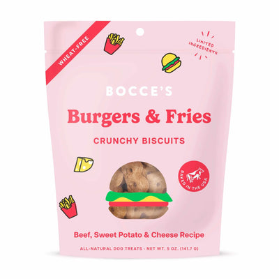 Bocce's Bakery Burgers & Fries Biscuit Dog Treats 5oz - Your Pet Connection