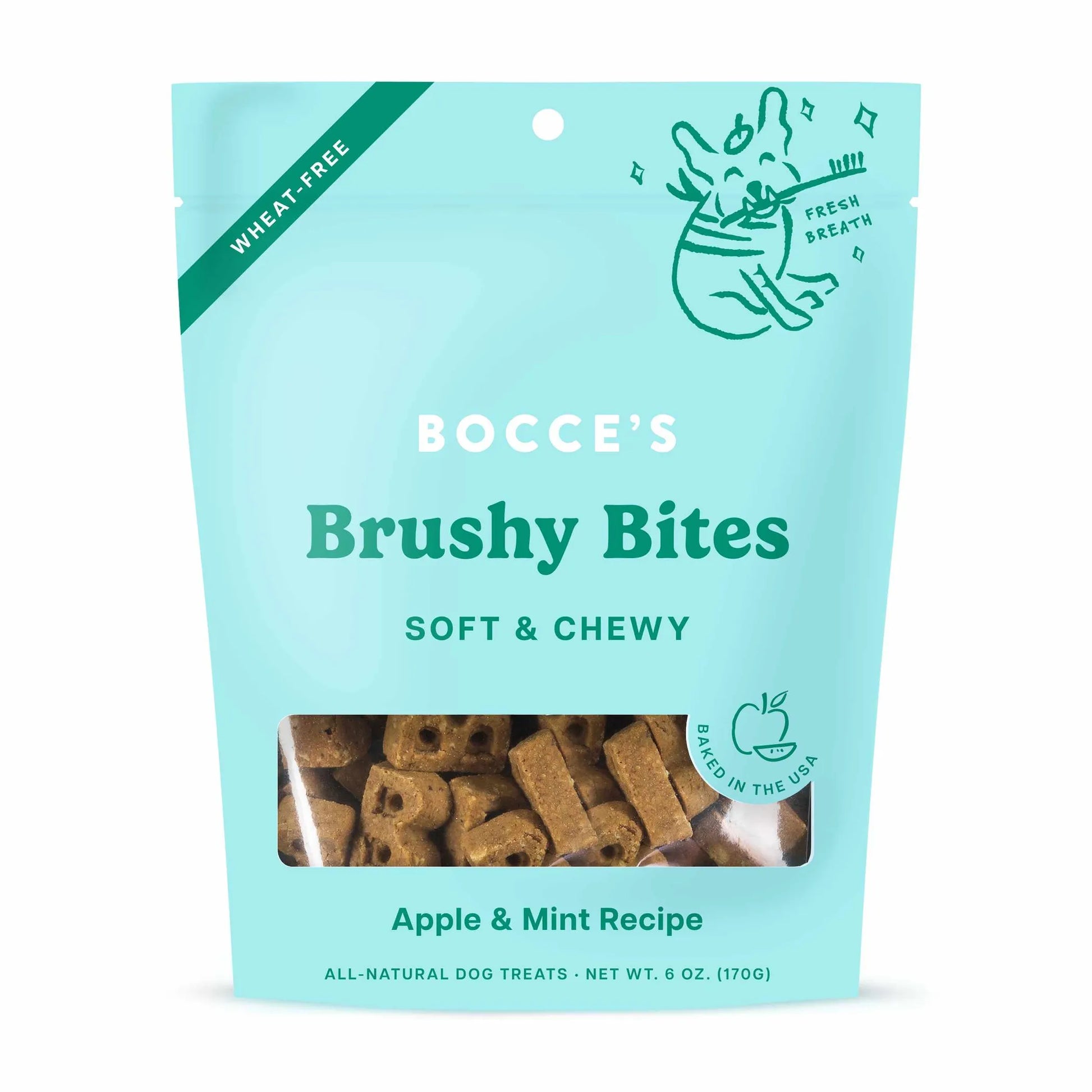 Bocce's Bakery Dailies Brushy Bites Soft & Chewy Dog Treats 6oz - Your Pet Connection