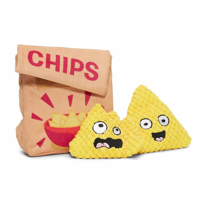 BARK A-Maize-ing Corn Chips Tortilla Chip Plush Dog Toy Small - Your Pet Connection