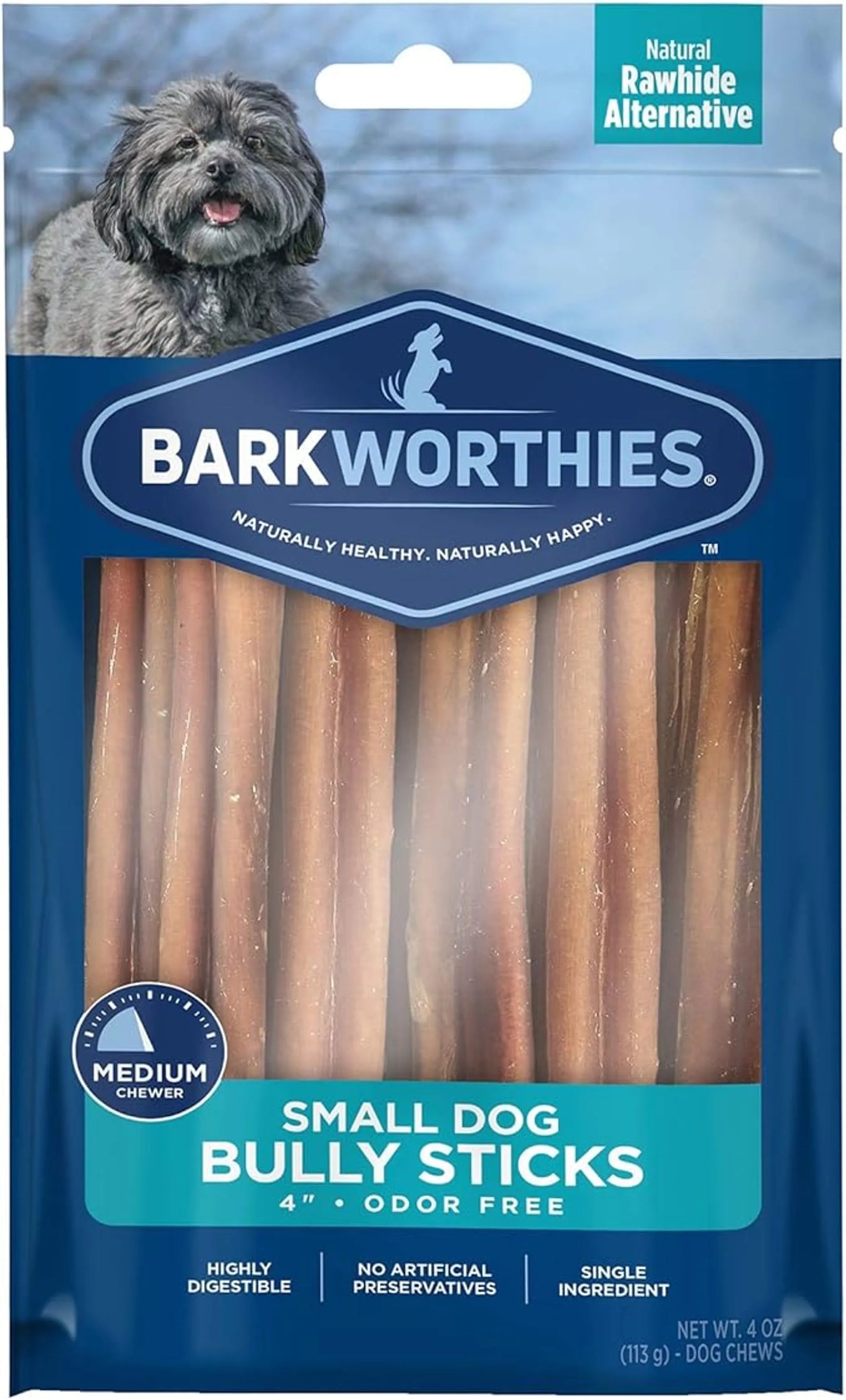 Barkworthies Bully Stick- Odor Free - Your Pet Connection