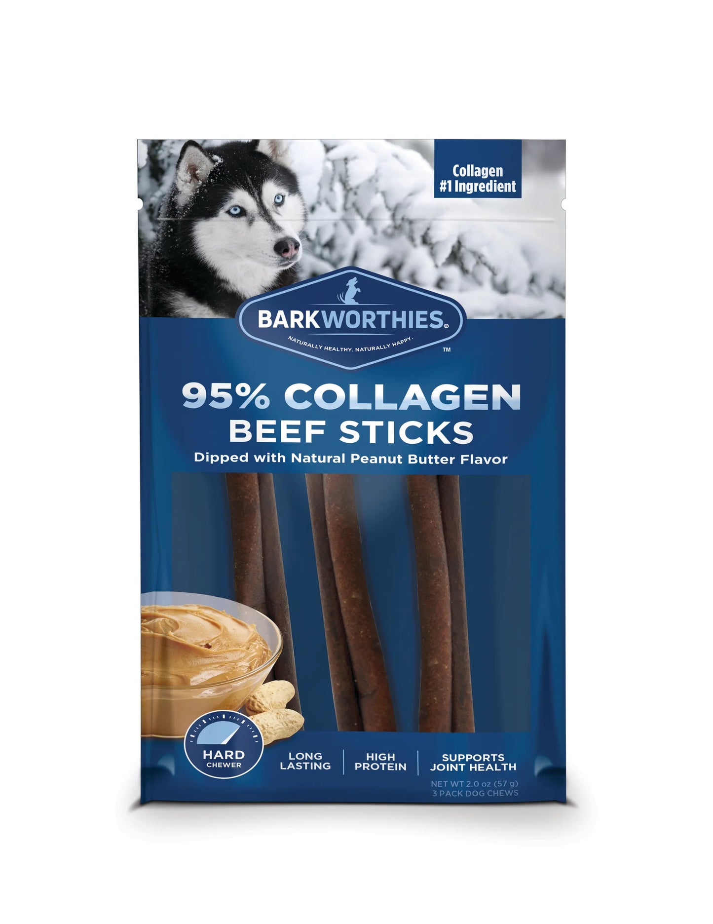Barkworthies Ultimate Collagen Dog Chew 95% Pure Treats