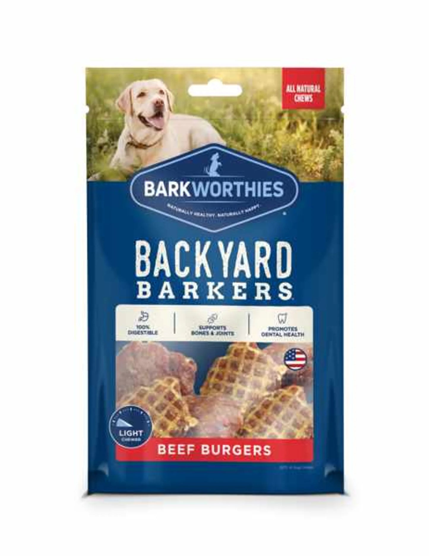 Barkworthies Backyard Barkers Beef Burgers 15.75g