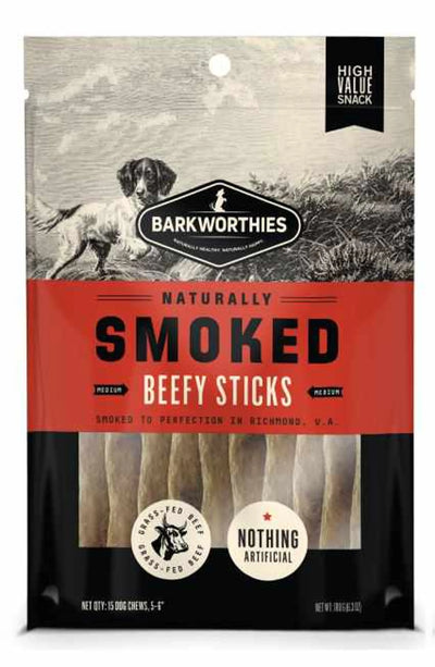 Barkworthies Smoked Beef Stick 15pk - Your Pet Connection