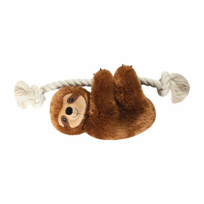 PetShop by Fringe Studio Brown Sloth on a Rope Plush Dog Toy - Your Pet Connection