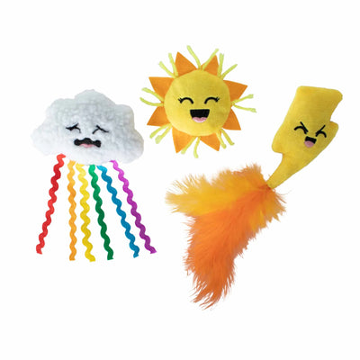 PetShop by Fringe Studio Purr-fect Weather Cat Toy Set 3pc - Your Pet Connection