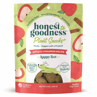 Honest To Goodness(TM) Plant Snacks Happy Feet Apple & Cinnamon Recipe Dog Treats 8oz - Your Pet Connection