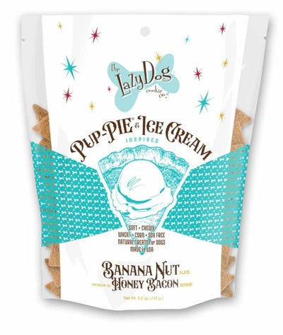 Lazy Dog Pup-PIE & Ice Cream Slices Banana Nut w/ Honey & Bacon Dog Treat 5oz - Your Pet Connection