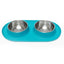 Messy Mutts Double Silicone Feeder with Stainless Bowls - Your Pet Connection