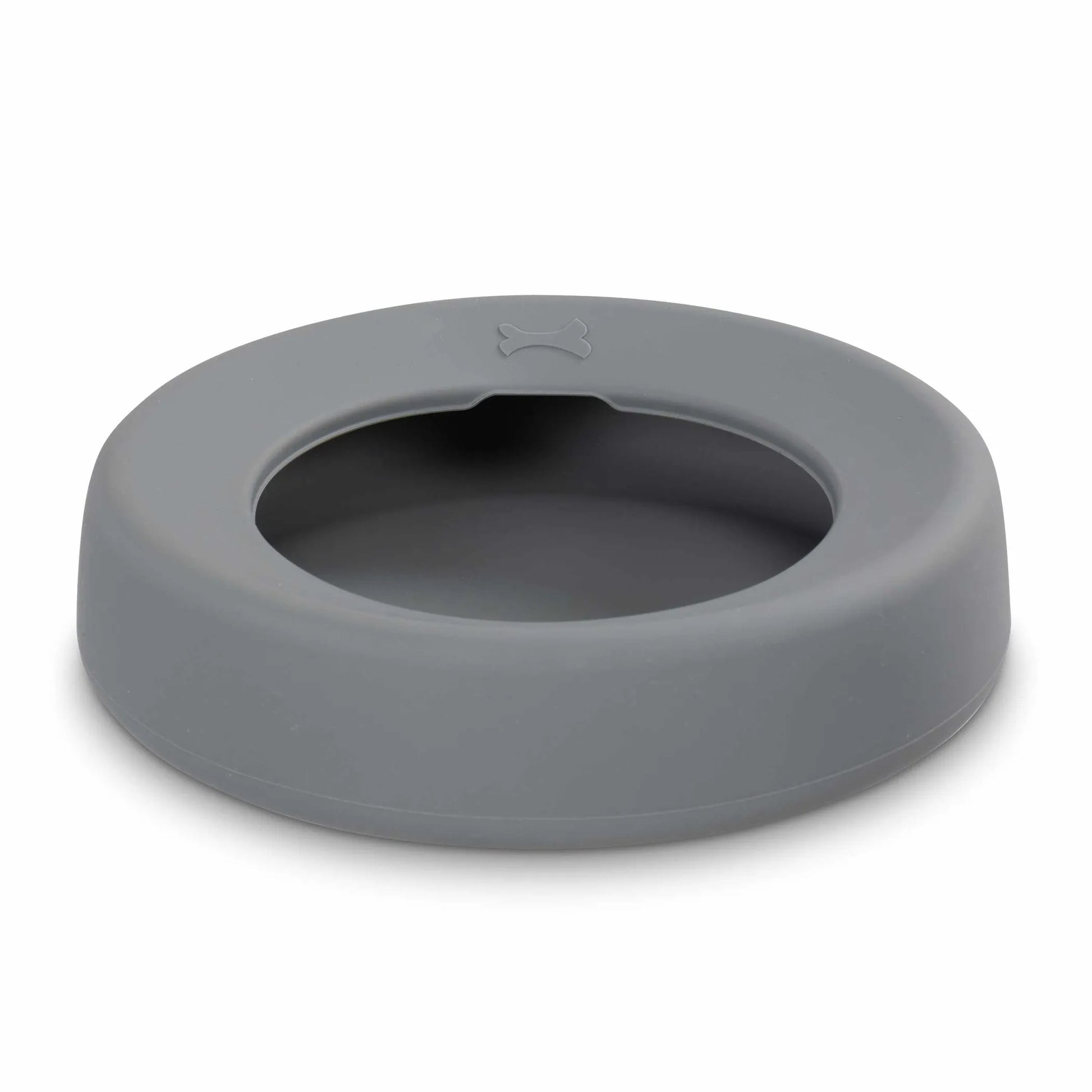 Messy Mutts Silicone Non-Spill Bowl Cool Grey 5.25 Cups - Your Pet Connection