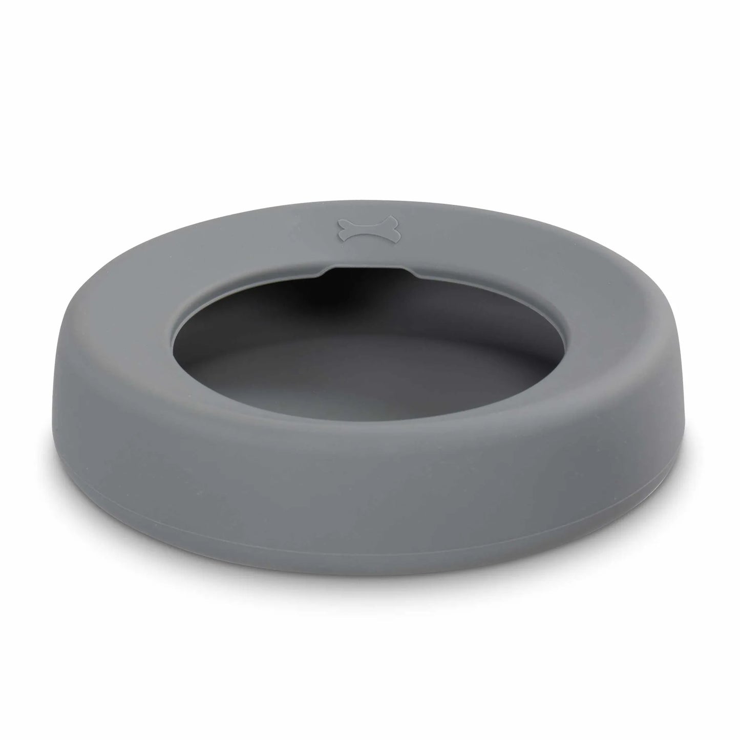 Messy Mutts Silicone Non-Spill Bowl Cool Grey 5.25 Cups - Your Pet Connection