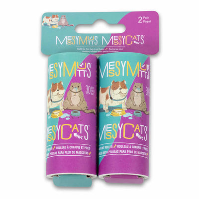 Messy Mutts Replacement Pet Hair Lint Rollers Travel Size 2pk - Your Pet Connection