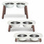 Messy Mutts Adjustable Pet Feeder with Double Bowls