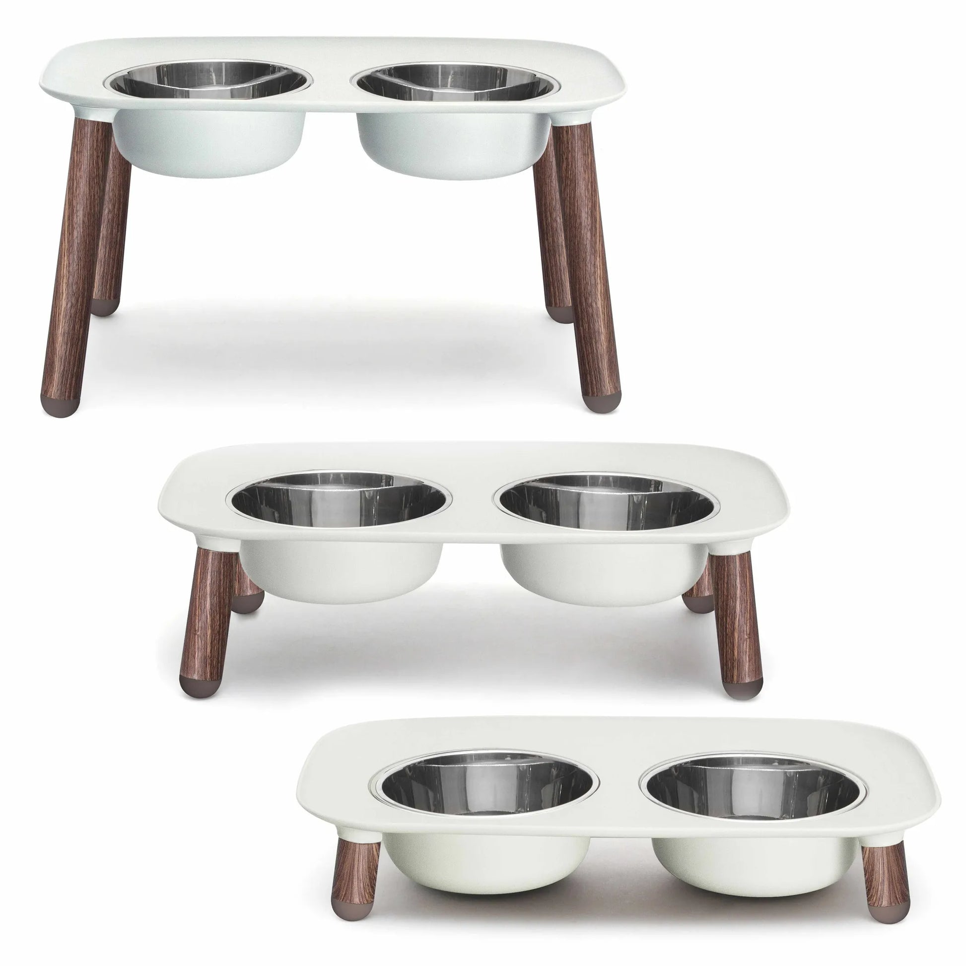 Messy Mutts Adjustable Elevated Double Feeder with Stainless Bowls - Your Pet Connection