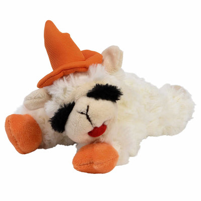 Multipet Halloween Lamb Chop 6.5 w/Orange Hat & Paws - Your Pet Connection