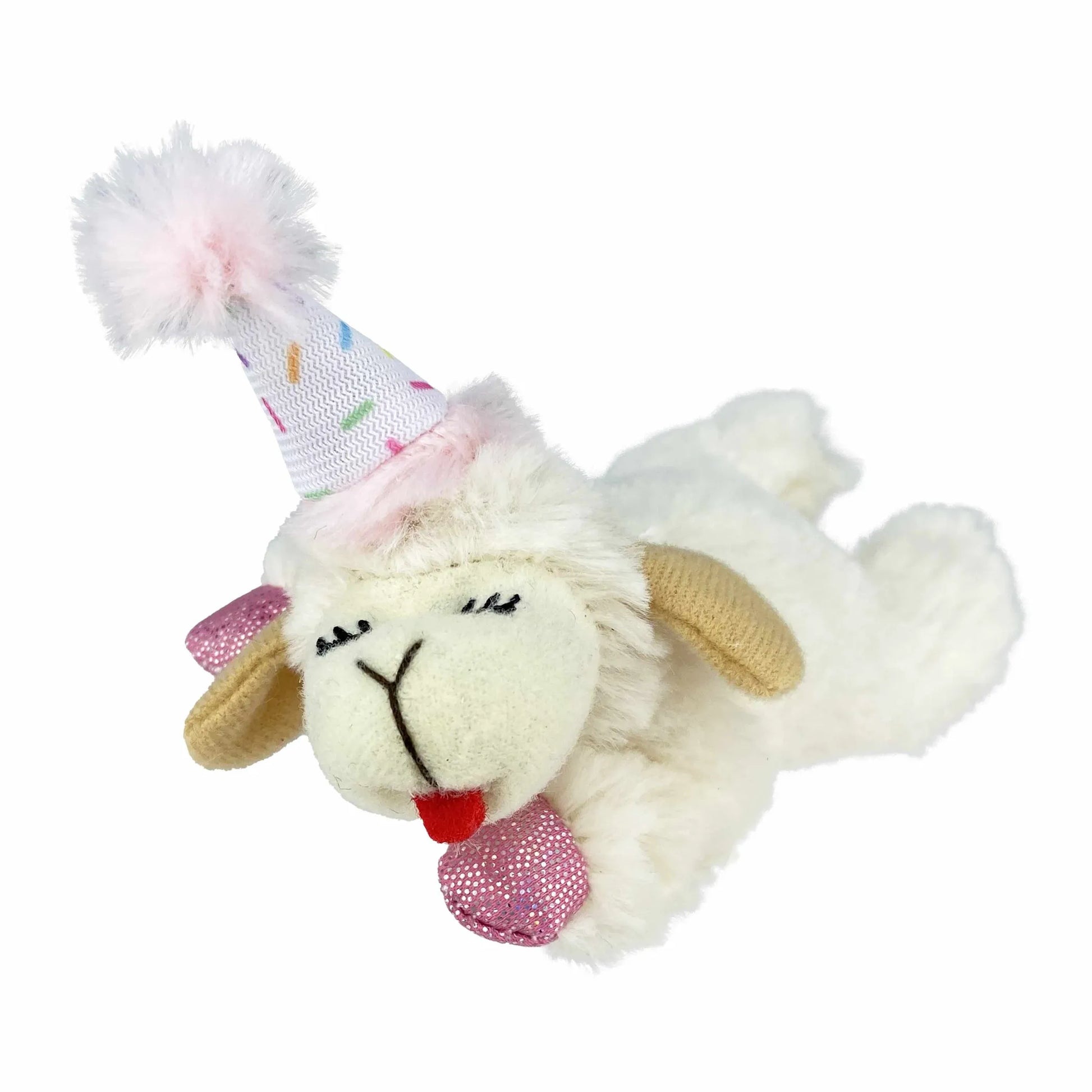Multipet Lamb Chop w/ Birthday Hat Cat Toy - Your Pet Connection