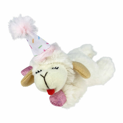 Multipet Lamb Chop w/ Birthday Hat Cat Toy - Your Pet Connection